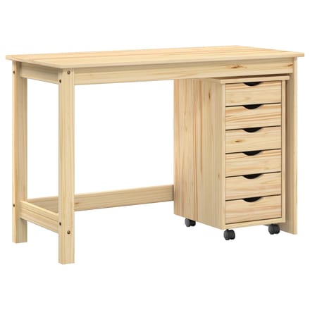 vidaXL - Bureau - en - rolkast - set - MOSS - 2 - st - Bruin