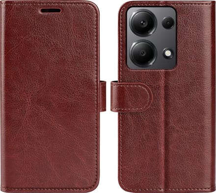 MobyDefend Hoesje - Geschikt voor Xiaomi Redmi Note 13 Pro 4G - Wallet Book Case (Sluiting Achterkant) - Bruin