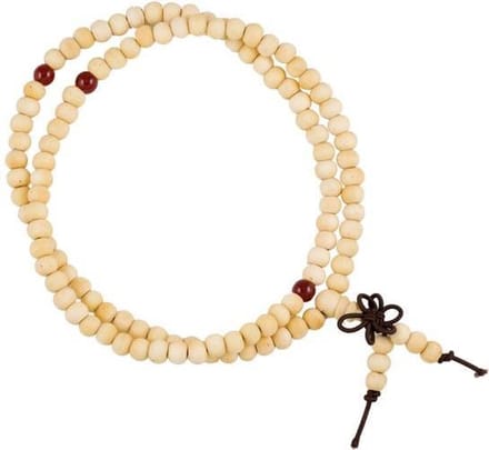 Yogi & Yogini naturals Mala armband elastisch hout 108 + 3( 7mm)