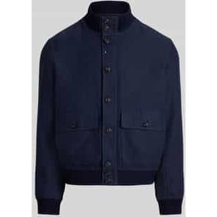 regular fit blouson van puur linnen met opgestikte zakken