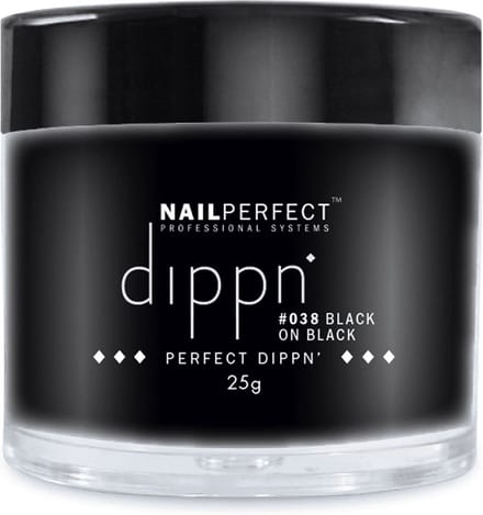 NailPerfect Acrylic Perfect Dippn' 038 Black On Black 25gr