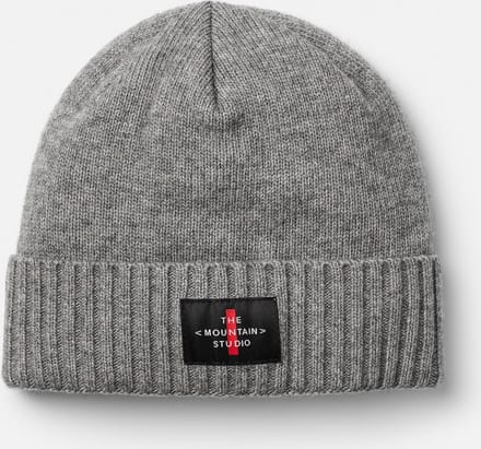 The Mountain Studio Cashmere Mix Cross Logo Muts Grijs