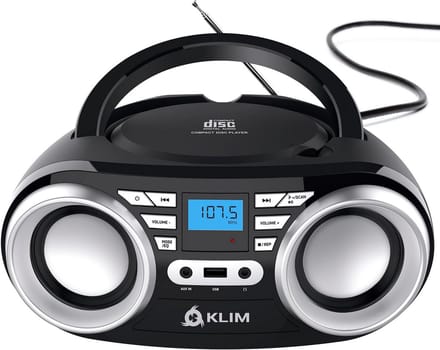 Draagbare CD-speler met Bluetooth, FM-radio en dual speaker