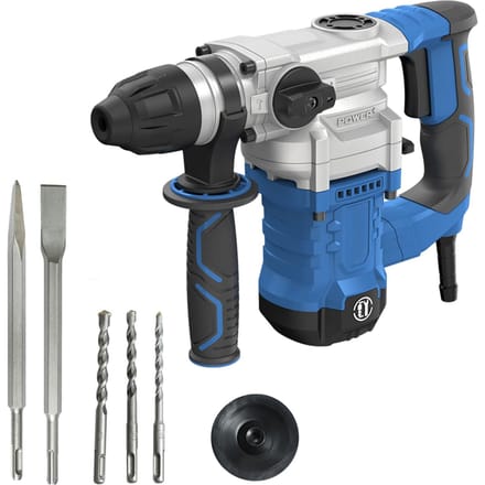 8 Amp 1000W SDS-Plus boorhamer met trillingscontrole en veiligheidskoppeling, heavy duty EU Plug blauw