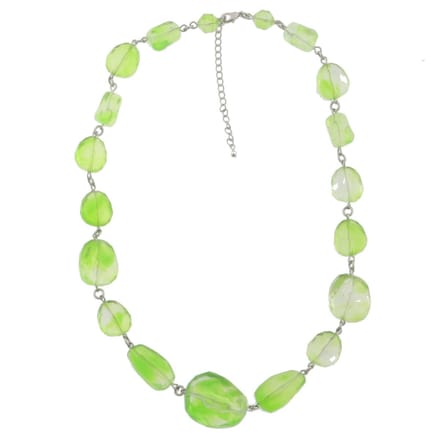 Behave - Ketting - Kralenketting - Groen - Lime - Dames - Kunststof - 57 cm