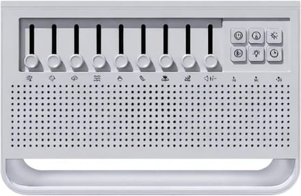 Witte ruis machine - Luchtbevochtiger diffuser - Ontspannen sfeer creëren - Realistisch vlam effect - 6 oz capaciteit - Wit