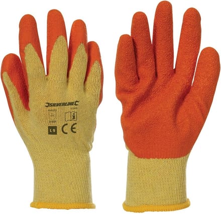 Silverline Latex Bouwhandschoenen 12 paar L 9