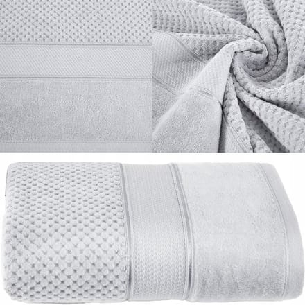 Luxe Katoenen Badhanddoek 30x50cm - Zilver - 500 g/m²