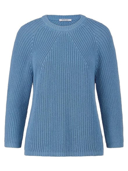 Trui ronde hals Van Peter Hahn blauw