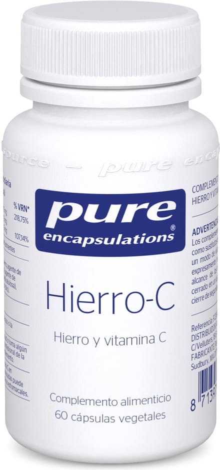 Pure Encapsulations Iron-c Capsules 60 Eenheden Transparant