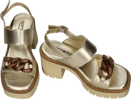 Softwaves -Dames - goud - sandalen - maat 41