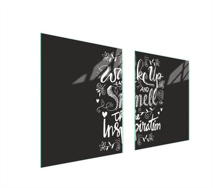 TMK ArtDeko - Glazen Beschermplaat - 85x52 cm - Zwart