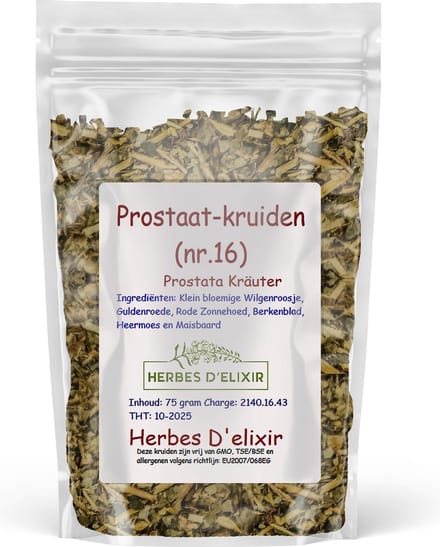Herbes D'elixir Prostaat Kruidenthee - 75 Gram - Ondersteunt de prostaatfunctie