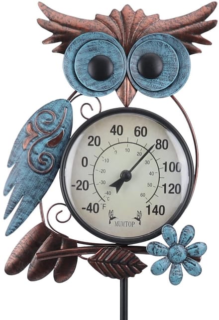 Metalen Tuinthermometer voor Buiten op Stengel, Weerbestendig