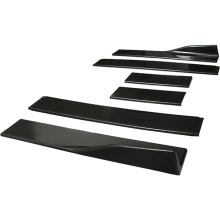 Auto Zijskirts Verlengstukken Rocker 2M Universele Splitters Diffuser Lippen Zijskirt Koolstofvezel Stijl Black black