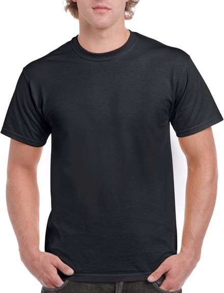 Gildan t-shirt - 3x - zwart - heren - zware kwaliteit - basic shirt - katoen - korte mouwen