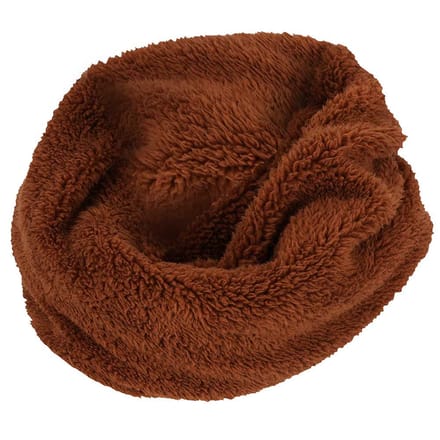 Sarlini - Colsjaal dames - Teddy Wol - Midden Bruin - One Size