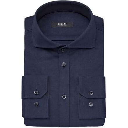 Desoto Luxury Overhemd Uni Luxury Jersey Navy / male