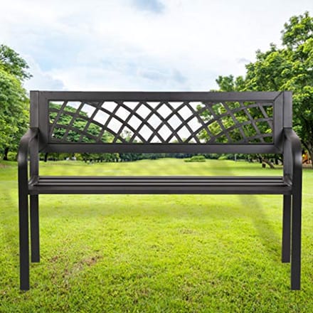 Tuinbank met Stalen Frame en Poedercoating voor Buiten