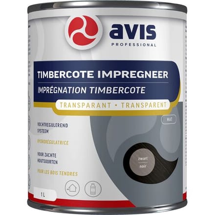Avis Timbercote Impregneer Transparant 1L zwart