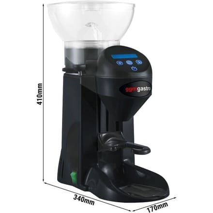 GGM Gastro Professionele koffiemolen - 1kg bonenreservoir - 77dB - Met automatische dosering - zwart zwart