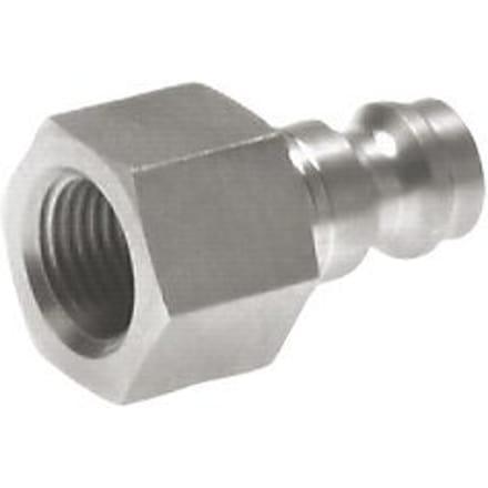 Vernikkeld Messing DN 5 Luchtkoppeling Insteeknippel G 3/8 inch Binnendraad [2 Stuks]