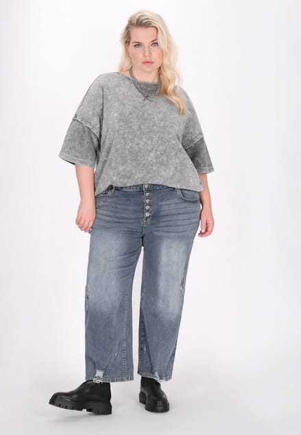 Mymo Plussize broek vrouwen grijs