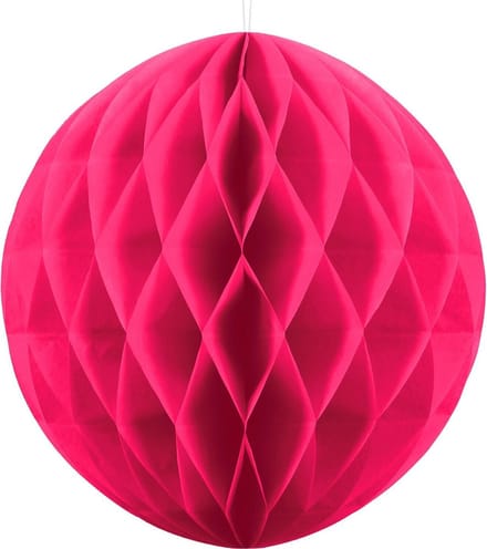 Honeycomb bal party fuchsia ø 30 cm.