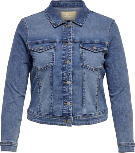 ONLY CARMAKOMA - CARWESPA LS JACKET LIGHT BLUE DNM NOOS Dames Jas