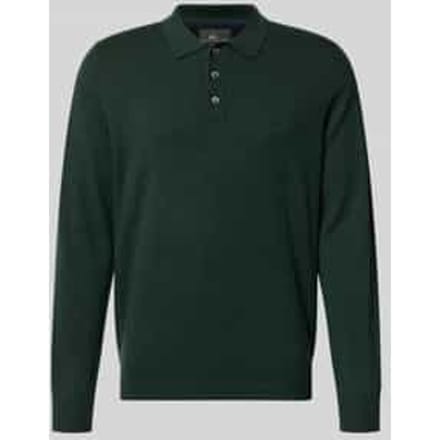 Poloshirt van een mix van merinowol en kasjmier met labelstitching