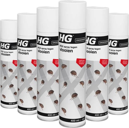 HG X Spray Tegen Vlooien - 6 x 400 ml - Voordeelverpakking