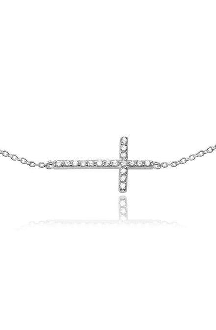 Montebello Ketting Varsberg - 925 Zilver Gerhodineerd - Kruis - 41+4cm