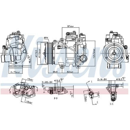 Compressor airconditioning NISSENS 890133