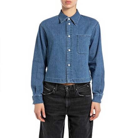 Replay W2181 .000.632 75c Overhemd Met Lange Mouwen Blauw XS Vrouw
