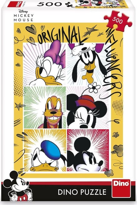 Dino puzzel Mickey Mouse cartoon 500 stukjes kleurrijk speelgoed.