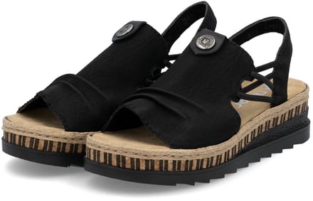 Rieker Damen Sandalette in schwarz