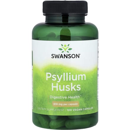 Psylliumvezels, 610 mg, 100 plantaardige capsules