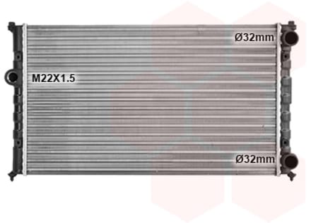 Van Wezel - RADIATOR VOOR SEAT CORDOBA 1993-1996 6K0121253H