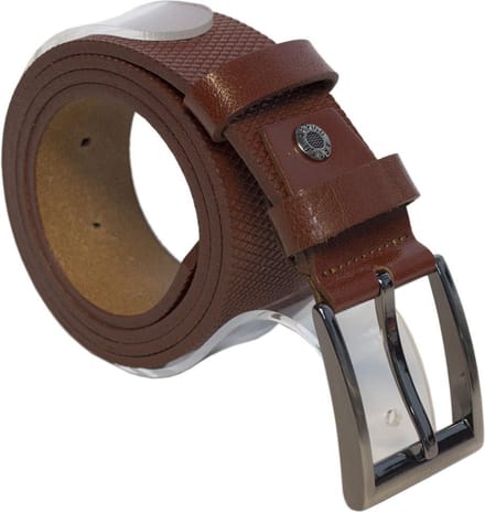 Riem Heren - Riem Dames - Leer - 4 cm - Gestippeld Patroon - Cognac - Taille maat 105 cm