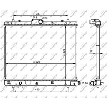 Radiator, motorkoeling NRF 59209