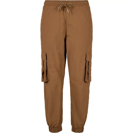Urban Classics - High Waist Crinkle Nylon Cargobroek - XS - Bruin