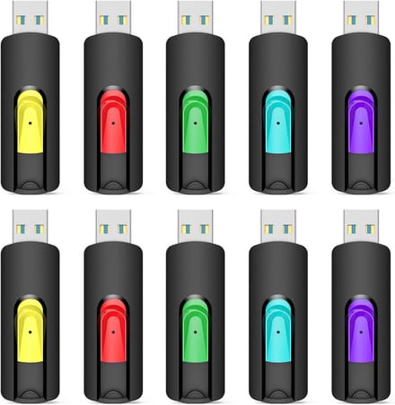 10 Stuks 32GB USB Sticks in Mix Kleuren - Intrekbare Geheugensticks