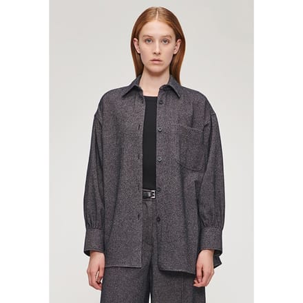 ZENGGI Cotton Wool Mix Overshirt Midnight Blue Größe: S | Overshirts Outlet | Damen | Blau