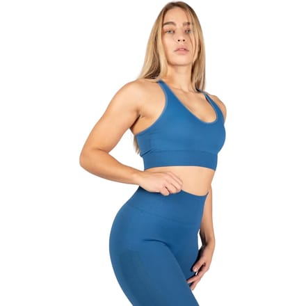 Gorilla Wear Hilton Seamless Sportbeha - Blauw - M/L
