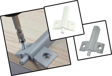 Set van 10 opbouw deurdempers (wit, inclusief schroefjes)