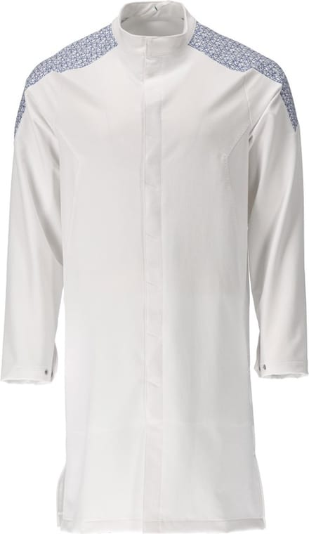 Mascot Food & Care Stofjas, lang 20154-511 - wit/helder blauw - 3XL