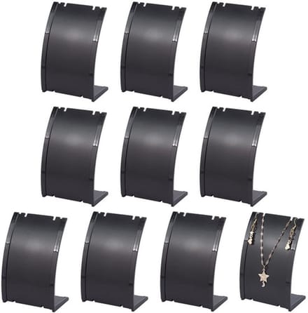 Allecto - Gebogen Ketting Display Stand - Sieraden Houder - Zwart