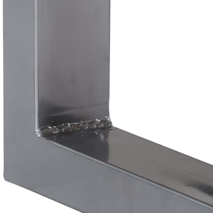vidaXL - Wandtafel - 115x35x76 - cm - massief - acaciahout - en - ijzer