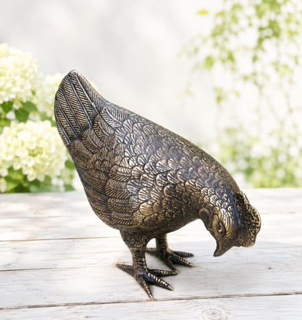 Brons beeld - kip - sculptuur - 21 cm hoog