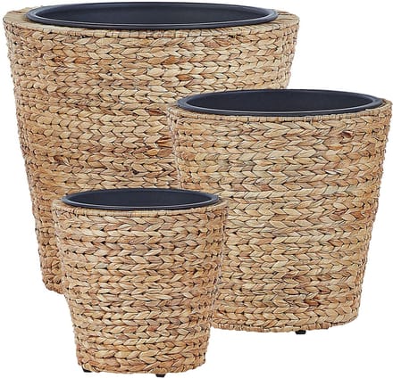 PLAKA - Bloempot set van 3 - Natuurlijk - Waterhyacinth